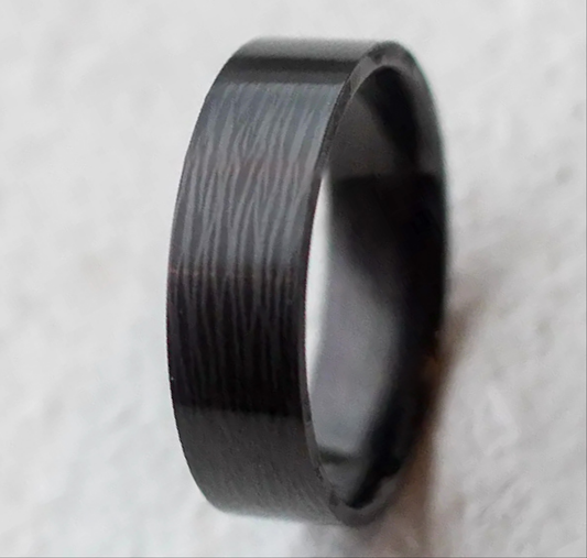 Carbon Fiber Weave Pattern Ring