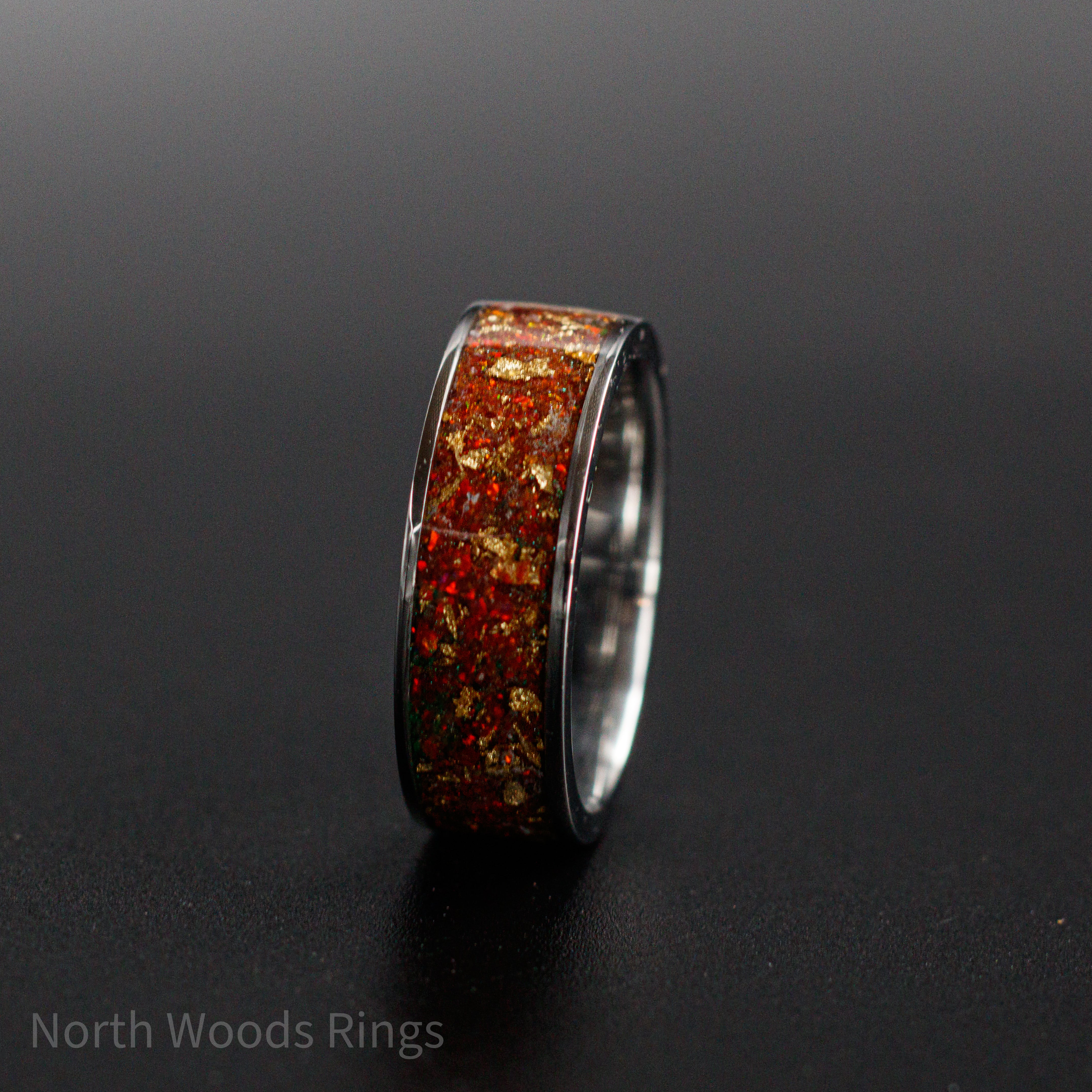 Red fire clearance opal ring